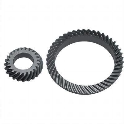 28 Diş 90 Derece Spiral Bevel Gear Yük Ağır Pinion Taç Havacılık için Gear