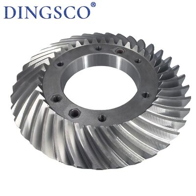 Heavy Duty Spiral Bevel Crown Wheel Flange Tipi Endüstriyel Makine için Farklılık Düğmesi
